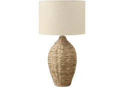Lampe de table 30"H en rotin