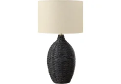 Lampe de table 30"H en rotin