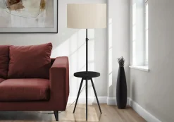 Lampe sur pied 63"H en métal avec ports usb