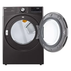 LG Ens laveuse et sécheuse, Inox Noir, Chargement frontal