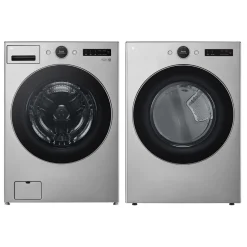 LG Ensemble laveuse sécheuse, Acier graphite, Chargement frontal