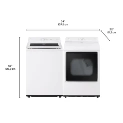LG Ensemble laveuse sécheuse, Blanc, Chargement par le haut