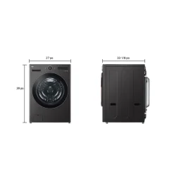 LG Laveuse Chargement frontal Inox Noir 27