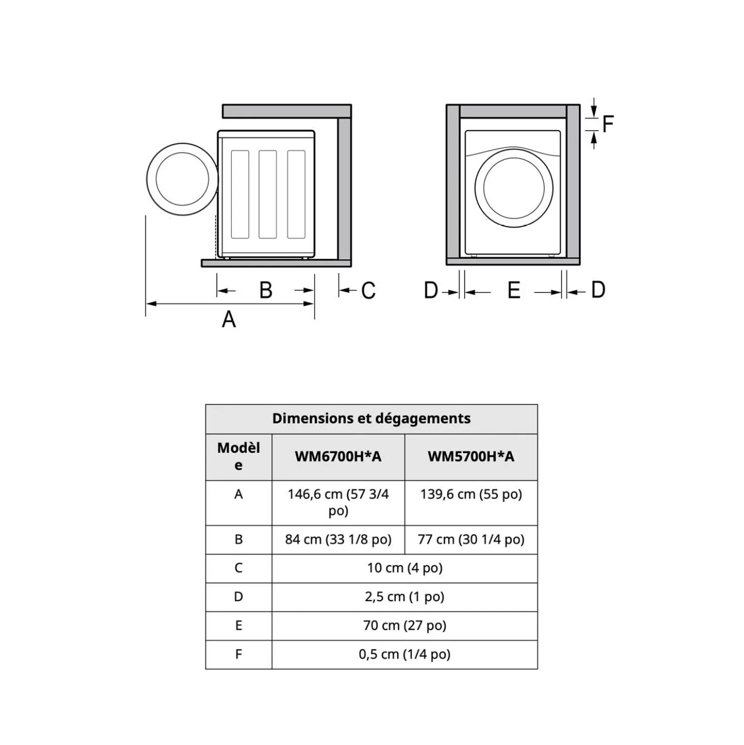 LG Laveuse Chargement frontal Acier graphite 27" - WM5700HVA