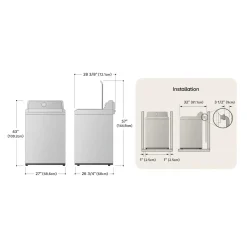 LG Laveuse Chargement par le haut Blanc 27