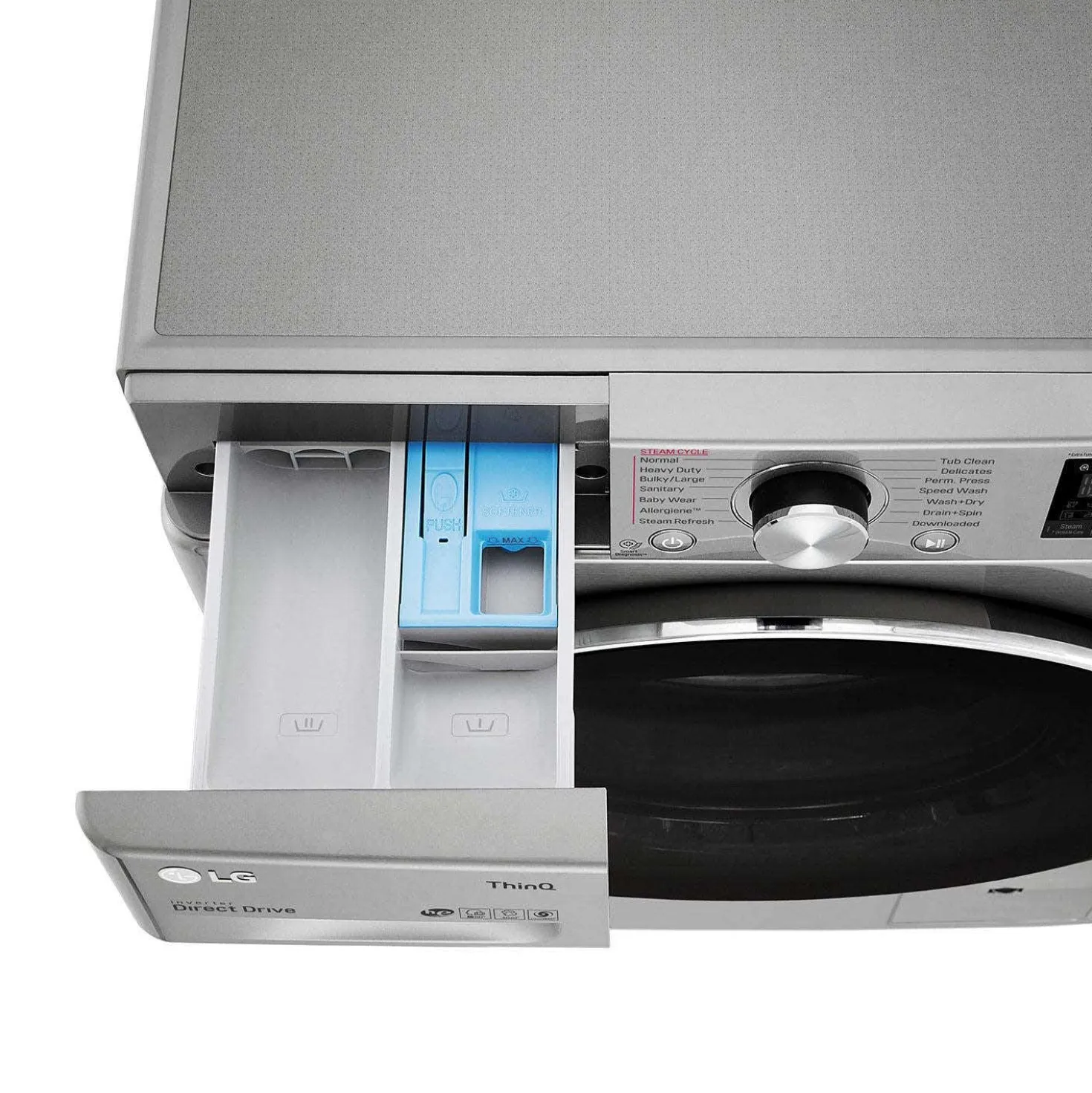 LG laveuse sécheuse 2 en 1, Acier Graphite, 24", Chargement frontal - WM3555HVA
