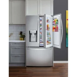 LG Réfrigérateur 30 pi3 36 po Acier inoxydable Congélateur en bas, Portes françaises - LRFDS3016S
