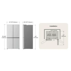 LG Réfrigérateur 18 pi3 33 po Acier inoxydable Portes françaises - LF19C8200S