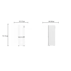 LG Réfrigérateur 12 pi3 24 po Blanc Congélateur en bas - LBNC12231W