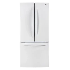 LG Réfrigérateur 21,8 pi3 30 po Blanc Congélateur en bas, Portes françaises - LRFNS2200W