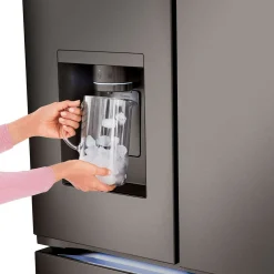 LG Réfrigérateur 26 pi3 36 po Inox Noir Congélateur en bas, Portes françaises - LRYXC2606D