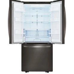 LG Réfrigérateur de 21,8 pi3 30 po Acier inoxydable noir Congélateur en bas, Portes françaises - LRFNS2200D