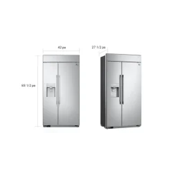 LG STUDIO Réfrigérateur 26 pi3 42 po Acier inoxydable Côte à côte - SRSXB2622S