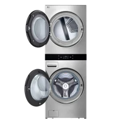 LG STUDIO Tour de lavage, Acier inoxydable, 27", Chargement frontal - SWWE50N3