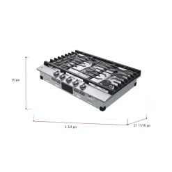 LG Table de cuissonAcier inoxydable 30