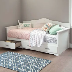Lit de jour simple avec rangement 3 tiroirs (39