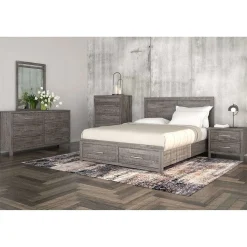 Lit double 54" - gris