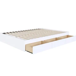 Lit double avec rangement 3 tiroirs (54") - Nexera