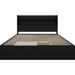 Lit double avec rangement 3 tiroirs et tête de lit (54") - Nexera