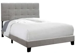 Lit double en tissu avec tête de lit (54