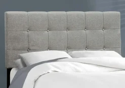 Lit double en tissu avec tête de lit (54