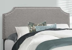 Lit double en tissu avec tête de lit (54