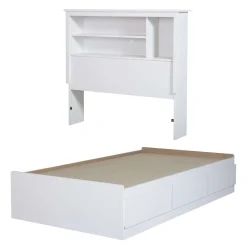 Lit simple avec rangement 3 tiroirs et tête de lit (39") - South Shore
