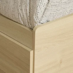 Lit simple avec rangement 3 tiroirs et tête de lit (39