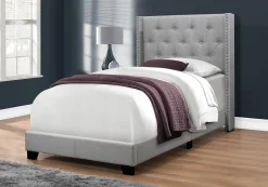 Lit simple en tissu avec tête de lit (39")