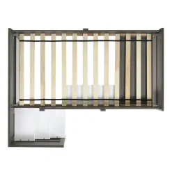 Lit simple mezzanine avec rangement et bureau (39