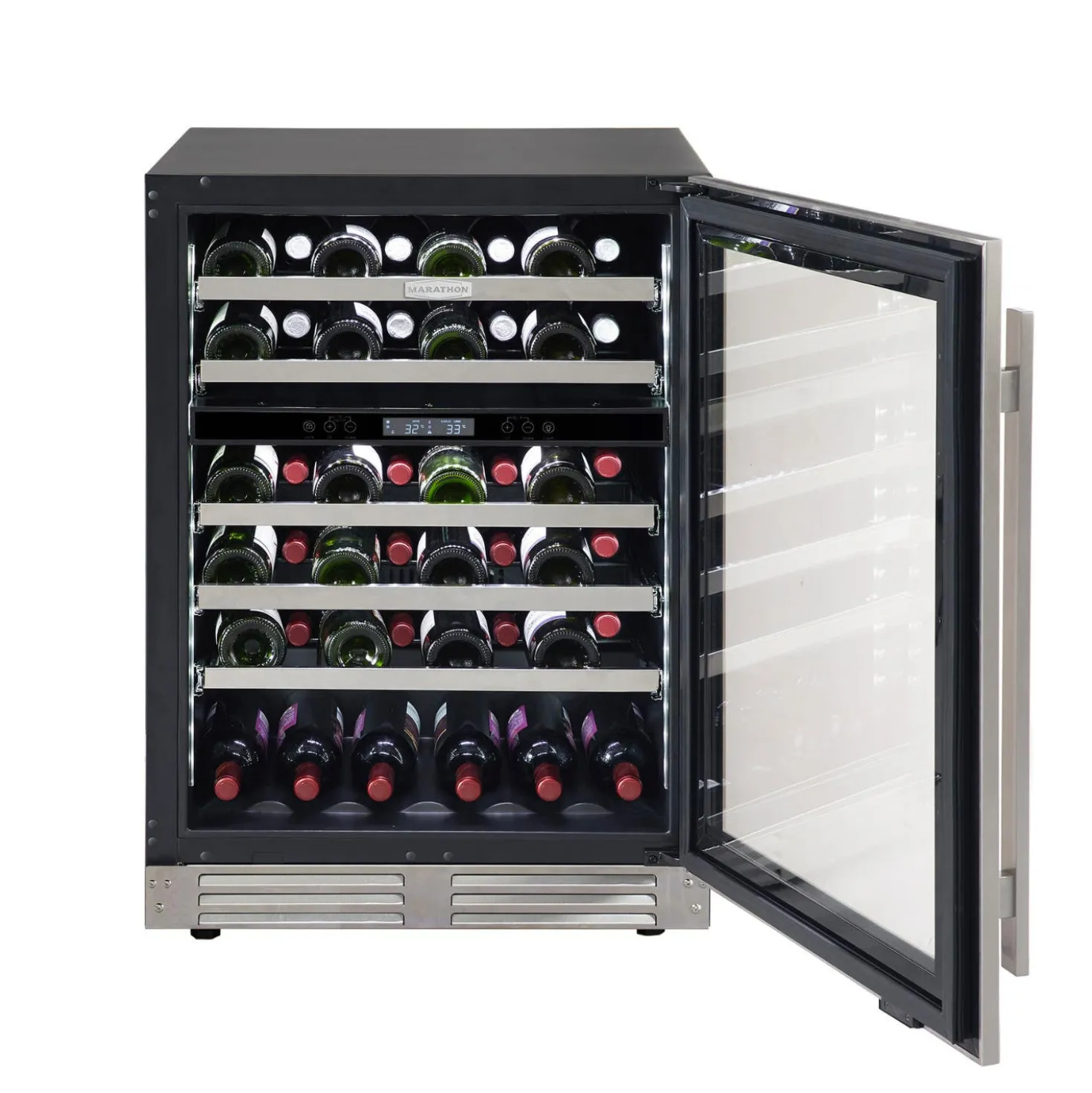 MARATHON Cellierà doubles zones 24'' Inox 24" - MWC56-DSS
