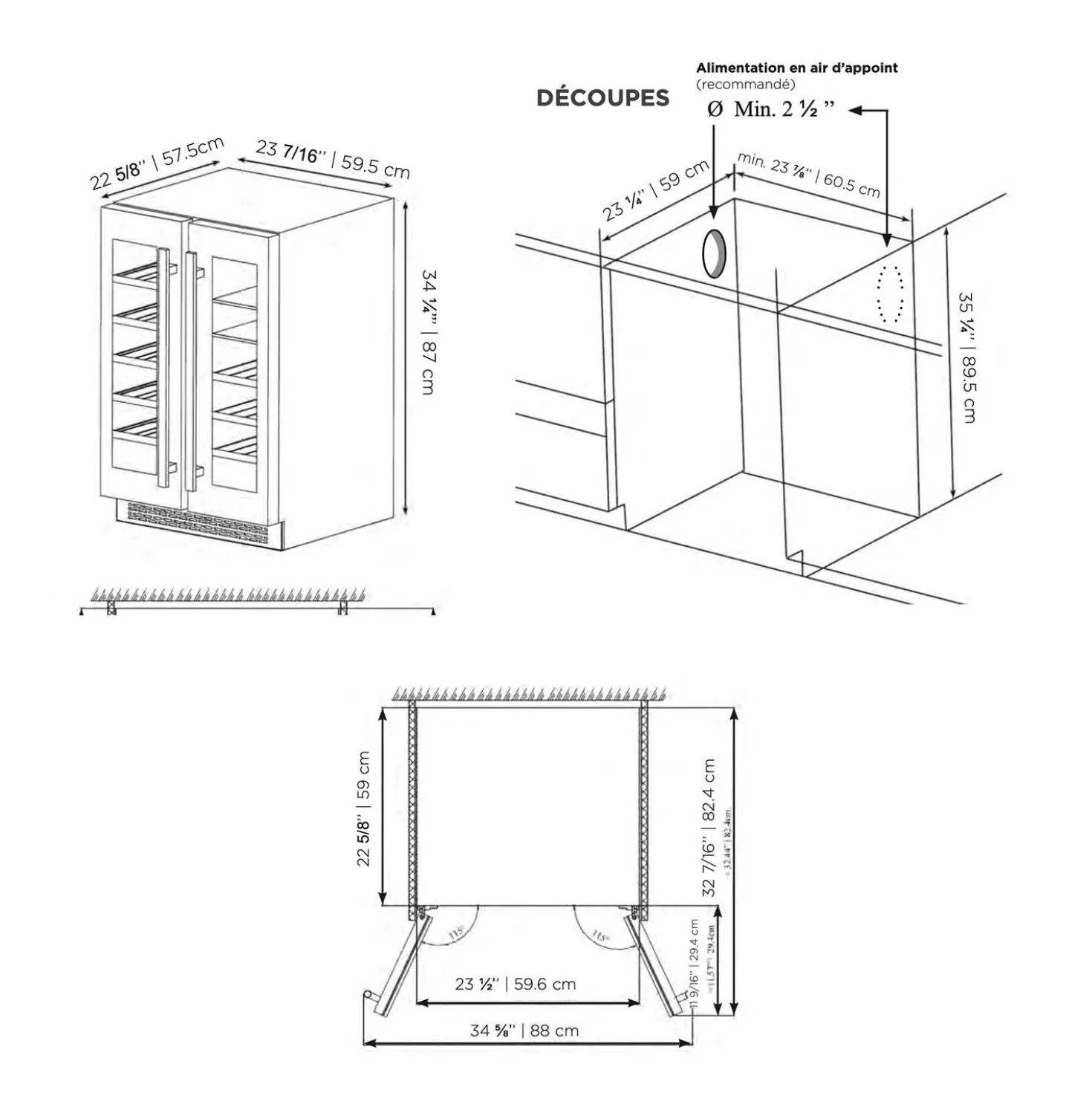 MARATHON Cellier et centre de breuvage 24'' Inox 24" - MBWC56-FDSS