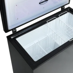 MARATHON Congélateur, Granite noir, Horizontal, 37