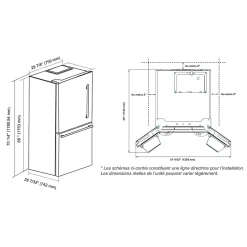 MARATHON Réfrigerateur 18 pi3 30 po usine avec charnieres gauches Congélateur en bas - MFF179WBM-LH