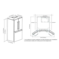 MARATHON Réfrigerateur 18 pi3 30 po Inox Portes françaises - MFF180SSFD-1