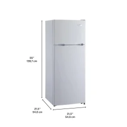 MARATHON Réfrigérateur 7,2 pi3 21,5 po Blanc Congélateur en haut, Compact - ER82W-1