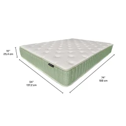 Matelas double roulé à ressorts ensachés ferme - 54