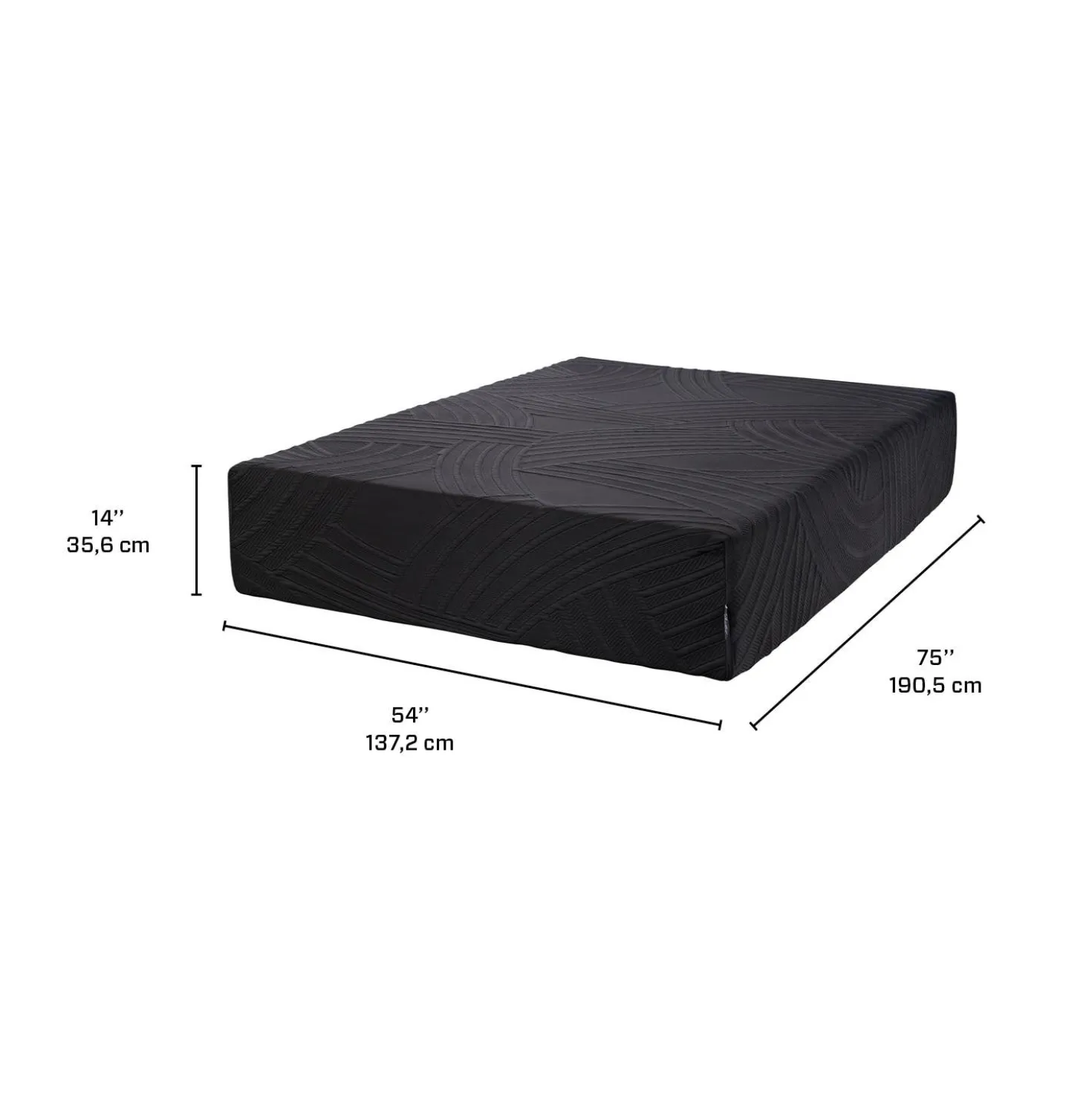 Matelas double roulé en mousse mémoire semi-ferme - 54"