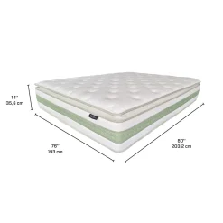 Matelas king roulé hybride semi-ferme - 80