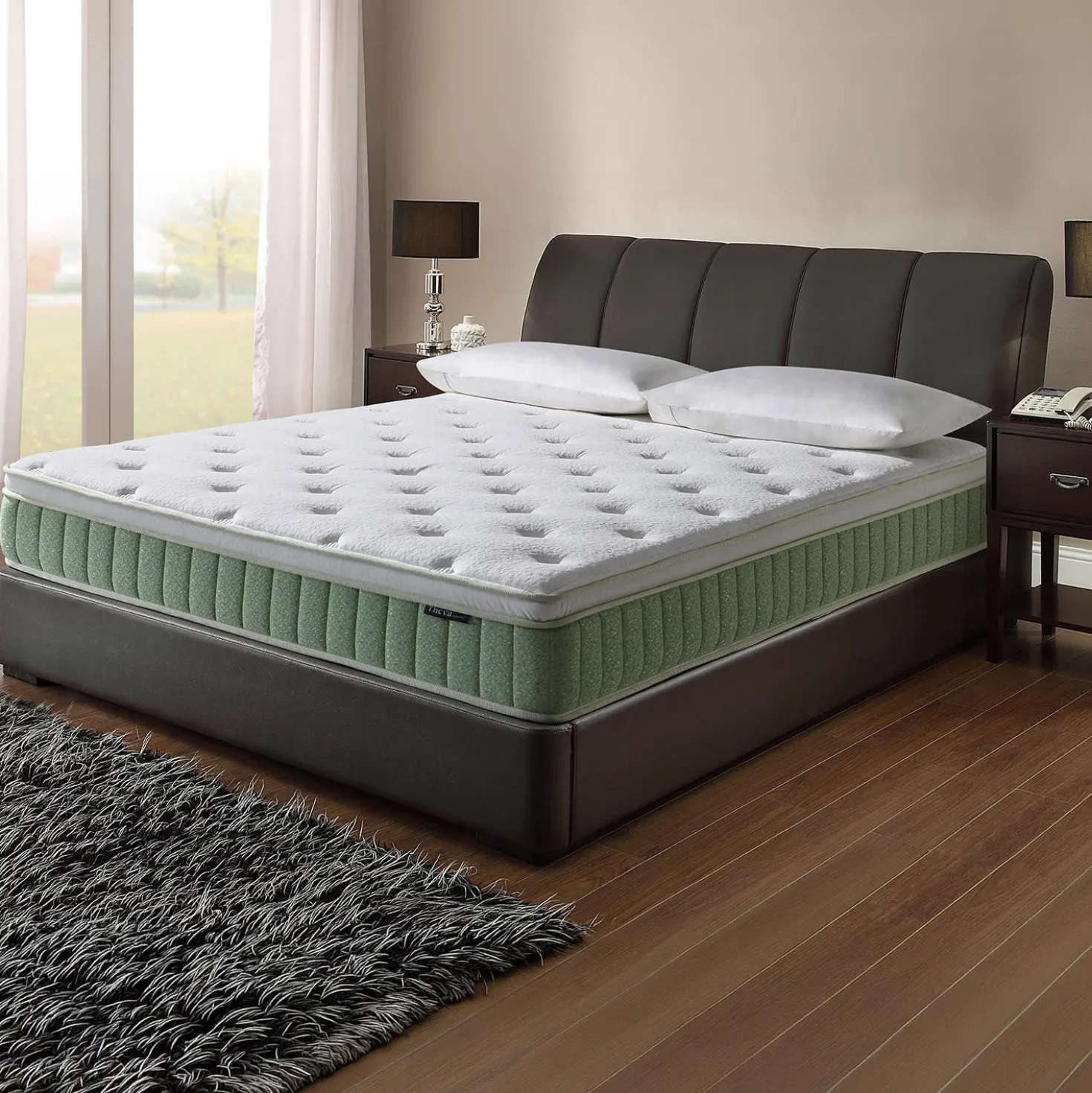 Matelas king roulé hybride semi-ferme - 80"