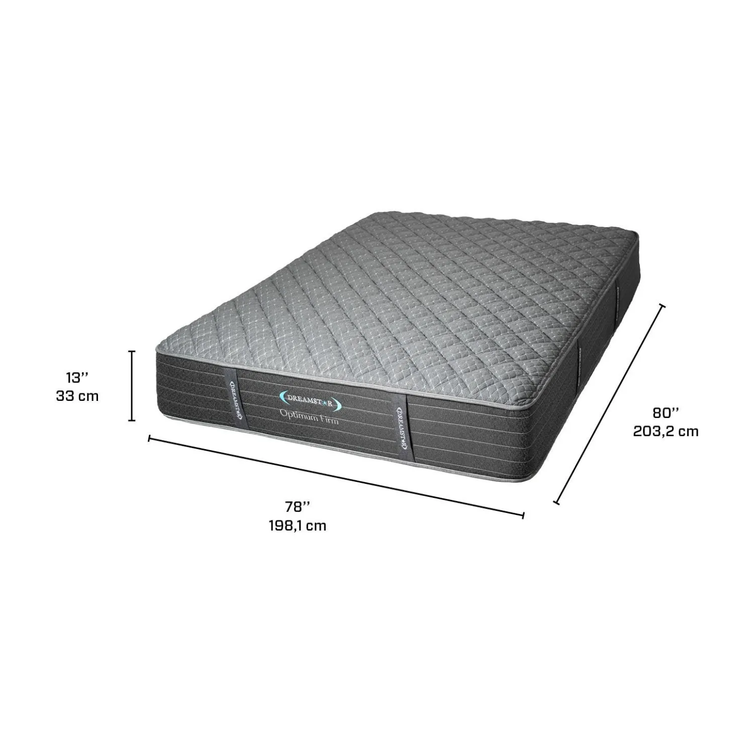 Matelas king ultra ferme à ressorts ensachés - 78"