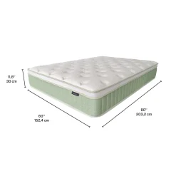 Matelas queen roulé hybride semi-ferme - 60