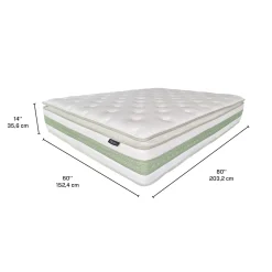 Matelas queen roulé hybride semi-ferme - 60