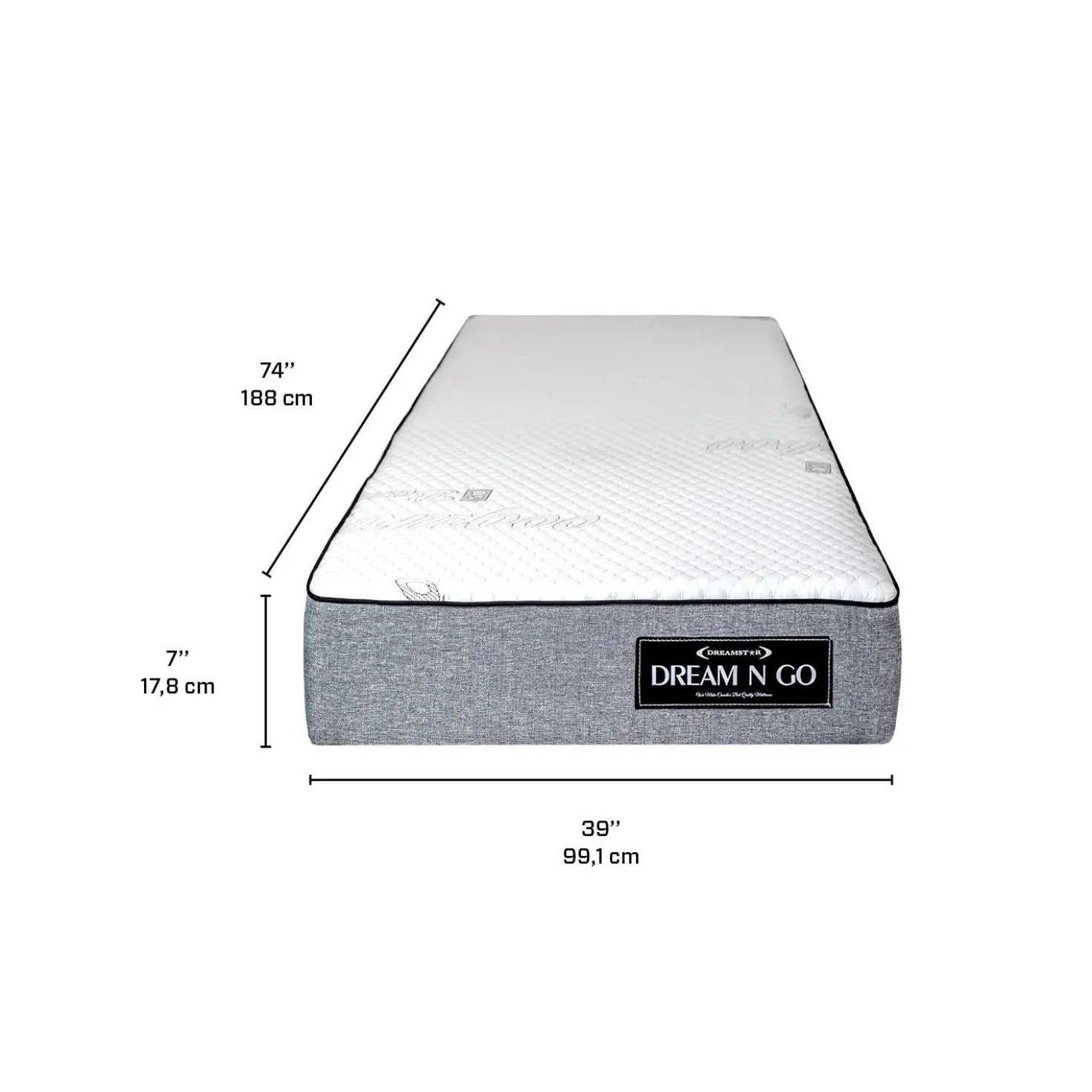 Matelas simple roulé semi-fermeen mousse - 39"