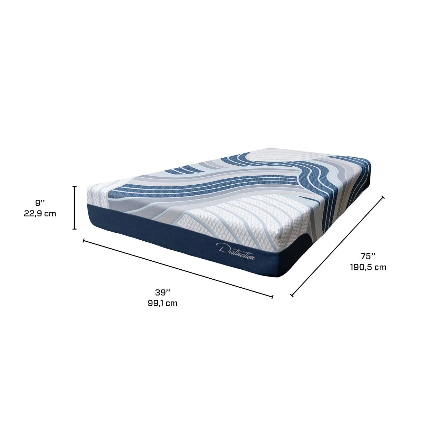 Matelas simple roulé semi-fermehybride - 39"
