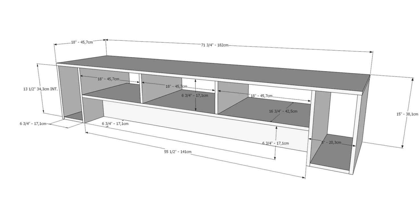 Meuble TV 72" - Nexera