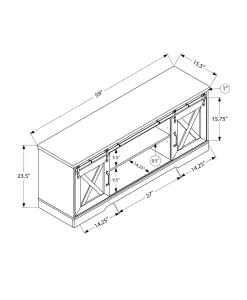 Meuble TV avec portes coulissantes 60