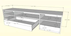 Meuble TV avec tiroir 72