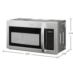 Midea Micro-ondes/Hotte, Inox, 29.25