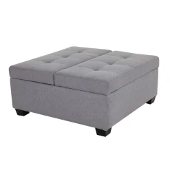 Ottoman avec rangement - gris